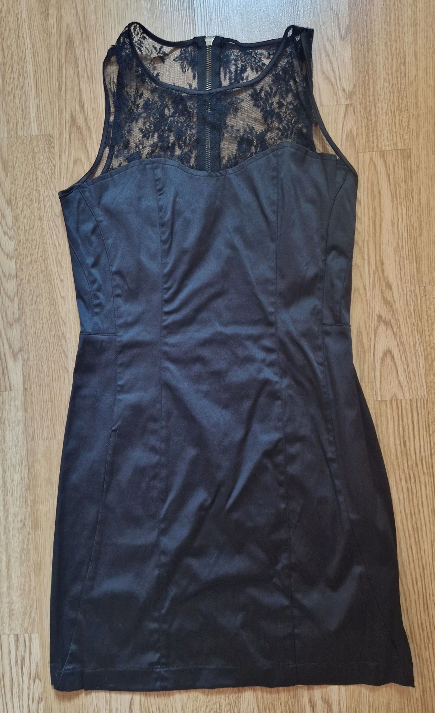 Vestido negro encaje corsé Stradivarius M – photo 13